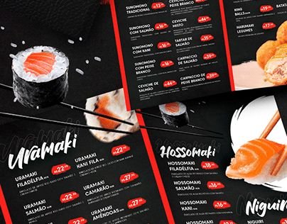 Case Moka Sushi: cardápio criado pela Matutando